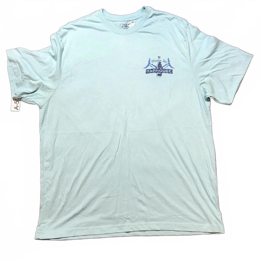 Izod Saltwater Men Shirt Blue Round neck Size 2xl - Picture 2 of 4